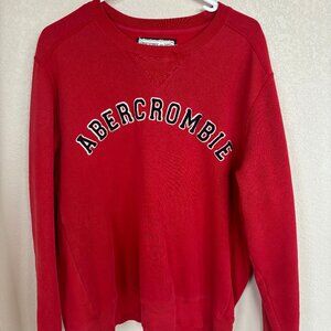 Abercrombie & Fitch embroidered red sweatshirt